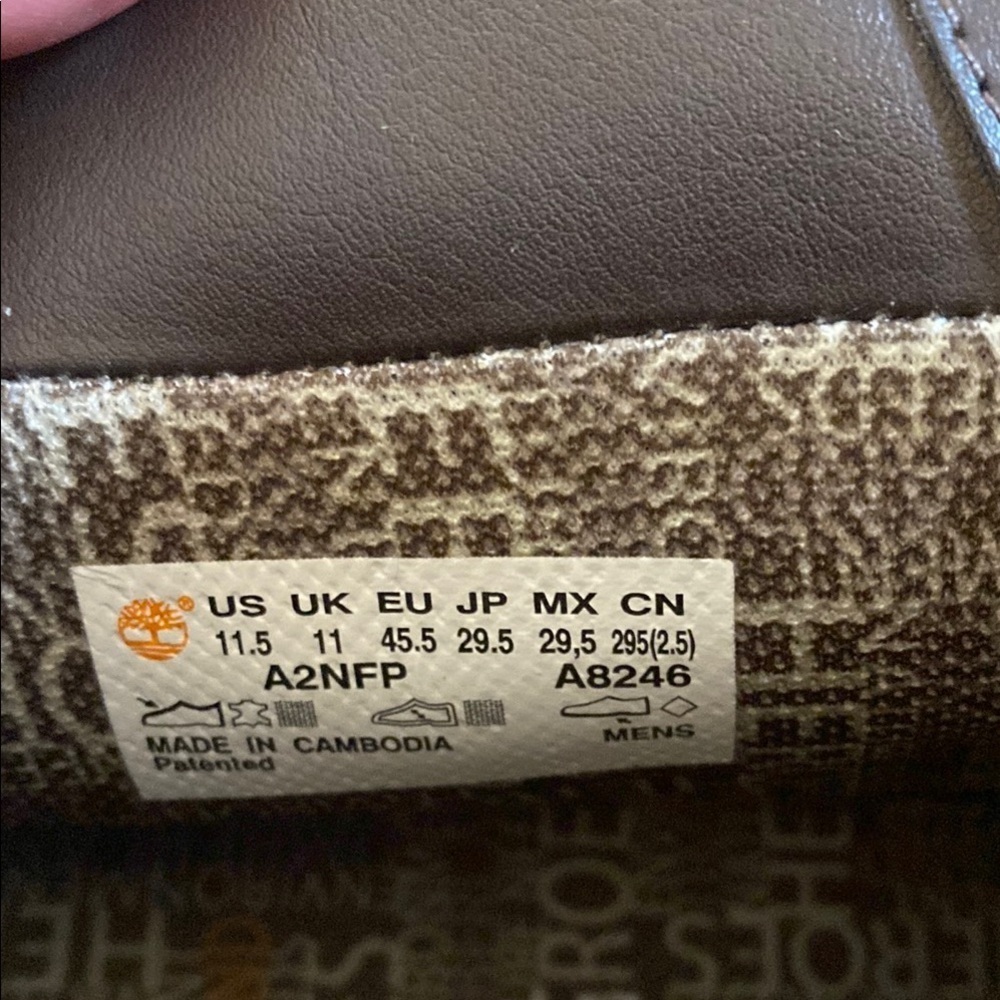 Timberland Brown Leather rebotl ortholite boots - Picture 5 of 9